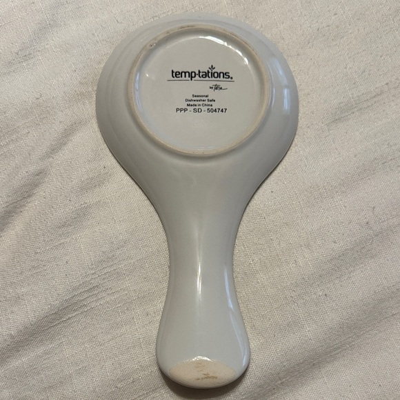 🕊️❤️ 🆕 Elegant White Ceramic Spoon Rest with Red Cardinal - Picture 6 of 12